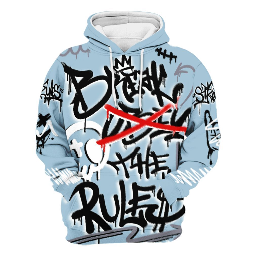 Hoodie To Match Chambray 7s - Break Rules Streetwear All Over Print