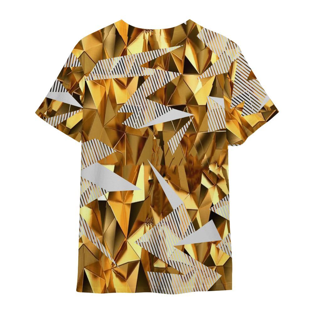Shirt To Match NET Gold 4s - Geometric Camouflage Pattern All Over Print