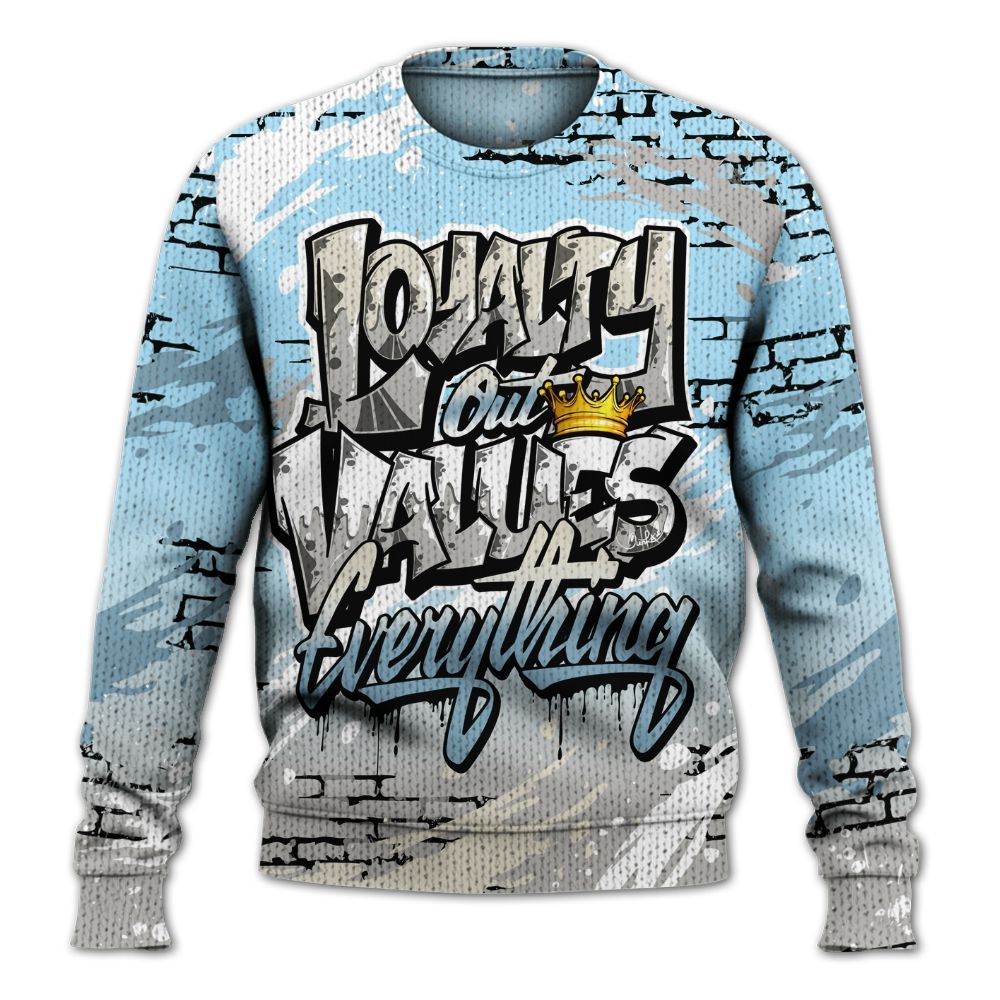 Knitted Sweater To Match Retro SoleFly 13s - Values Of Loyalty Drip