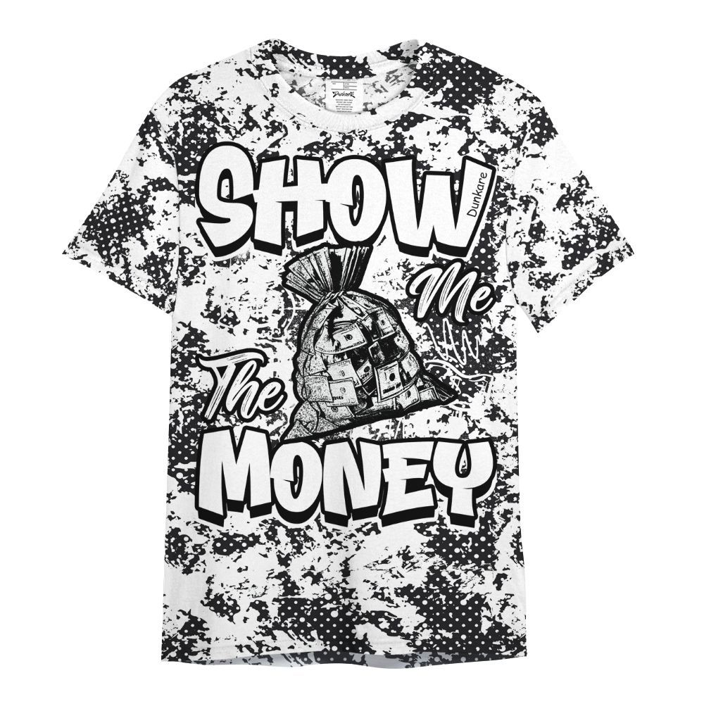 Shirt To Match White Thunder 4s - Show Me The Money Retro All Over Print