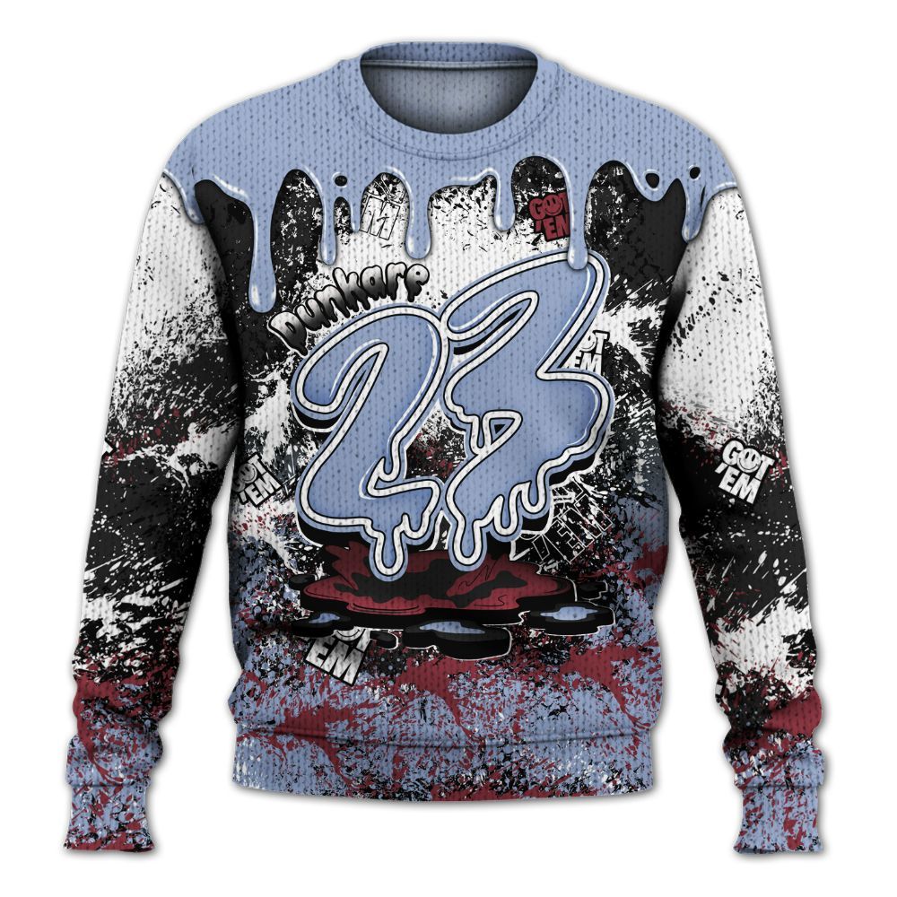 Knitted Sweater To Match Black Metallic 5s - Dripping 23 Drip