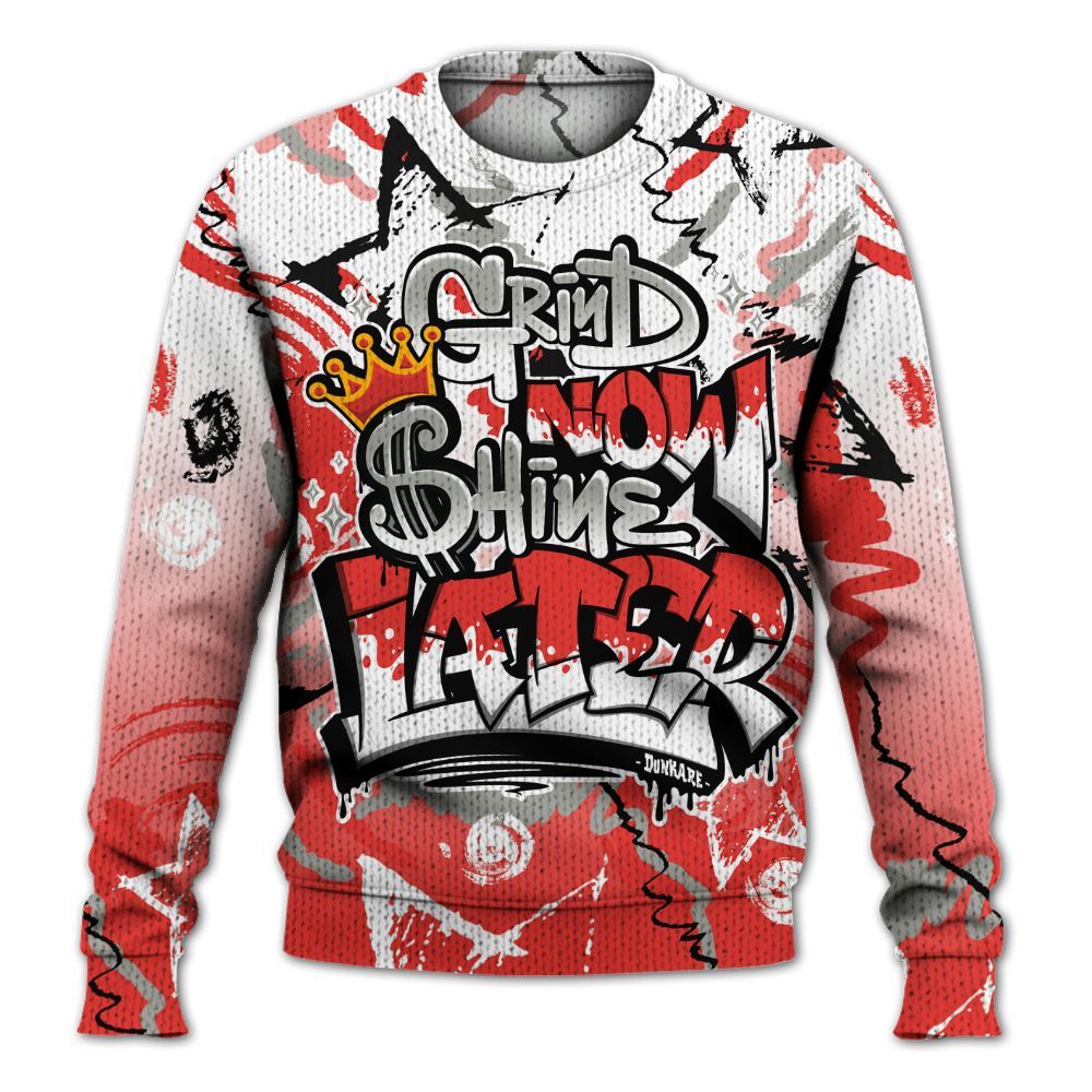 Knitted Sweater To Match Vomero 5 Bright Crimson - Grind Shine Later Drip