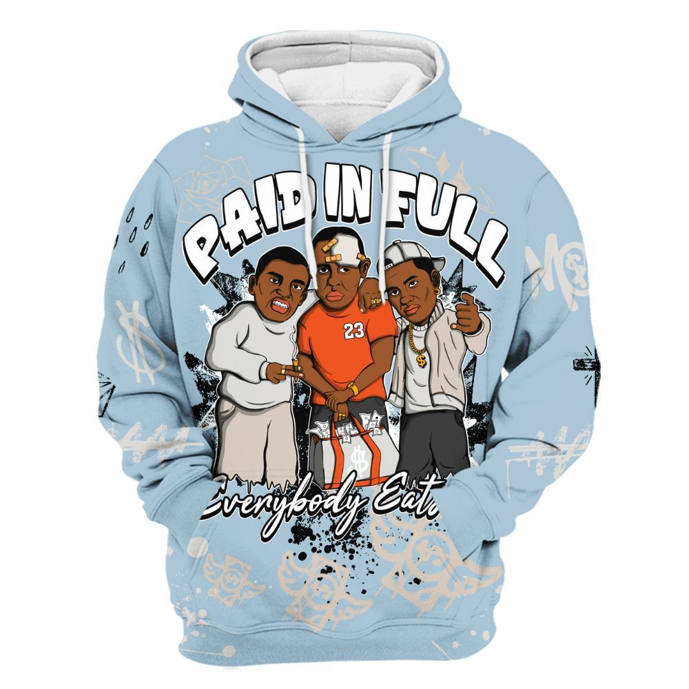 Hoodie To Match High OG Alaska 1s - Everybody Paid In Full Crayon All Over Print