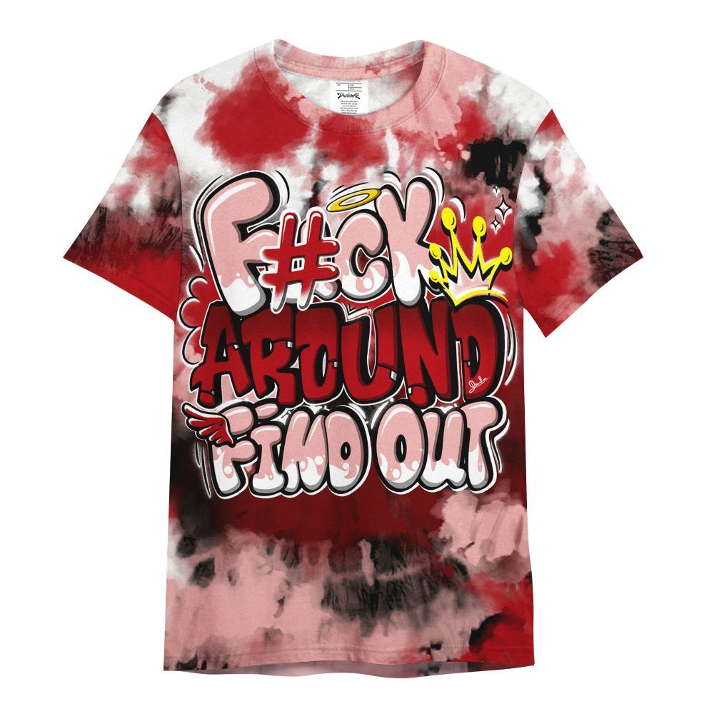 Shirt To Match Low Valentines Day 1s - Tie Dye FK Around Find Out All Over Print