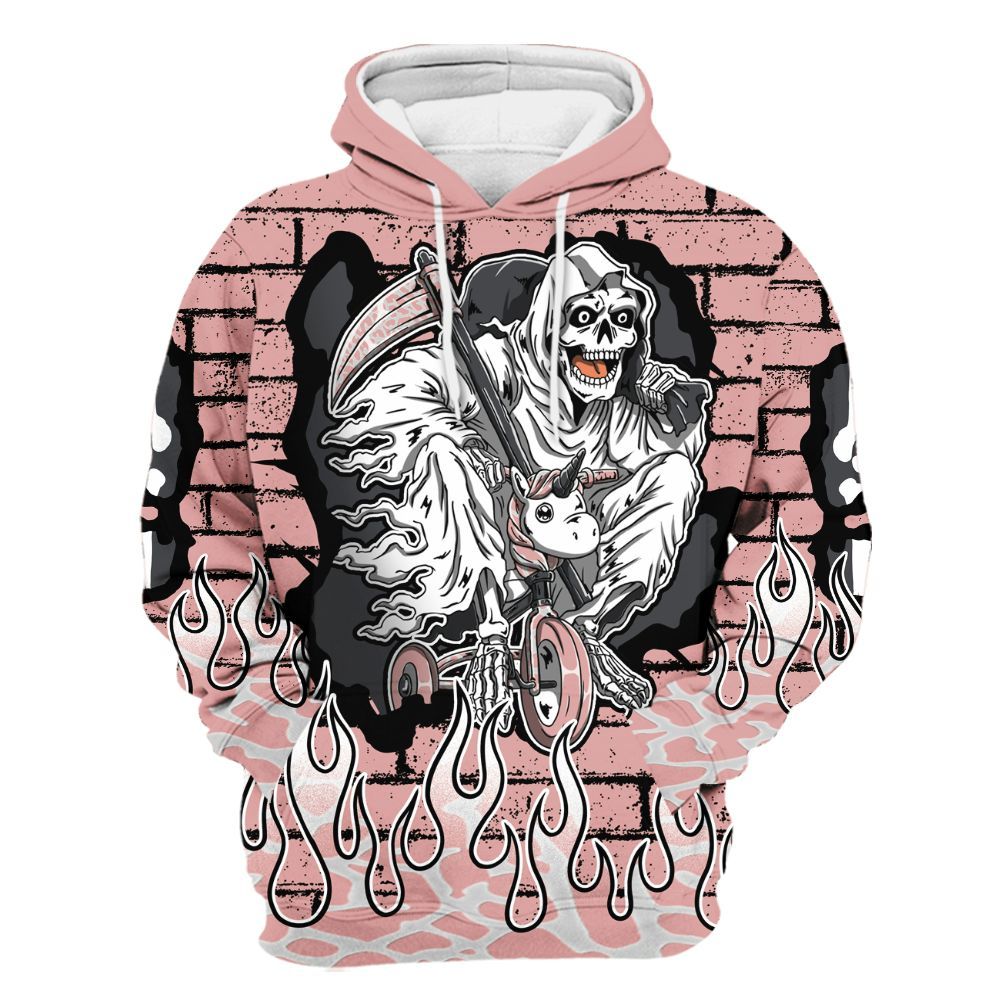 Hoodie To Match Red Stardust 3s - Self Make Skeleton Crashed All Over Print