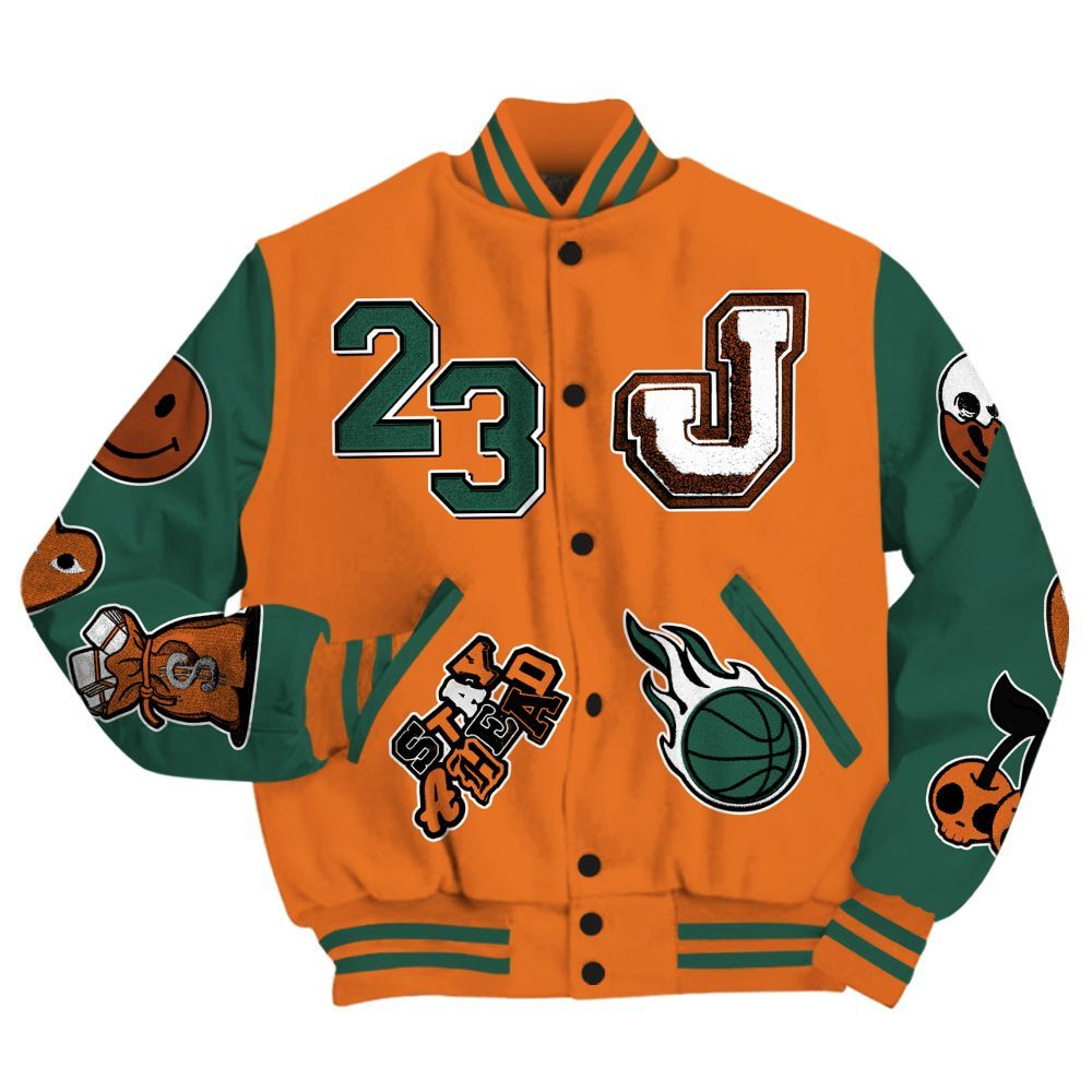 Varsity Jacket To Match Dunk Low Ceramic - Hustles Money Number 23 All Over Print