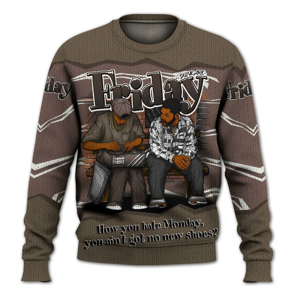 Sweater To Match AMM Dark Mocha 4s - Friday Movie 90s TV Graphic