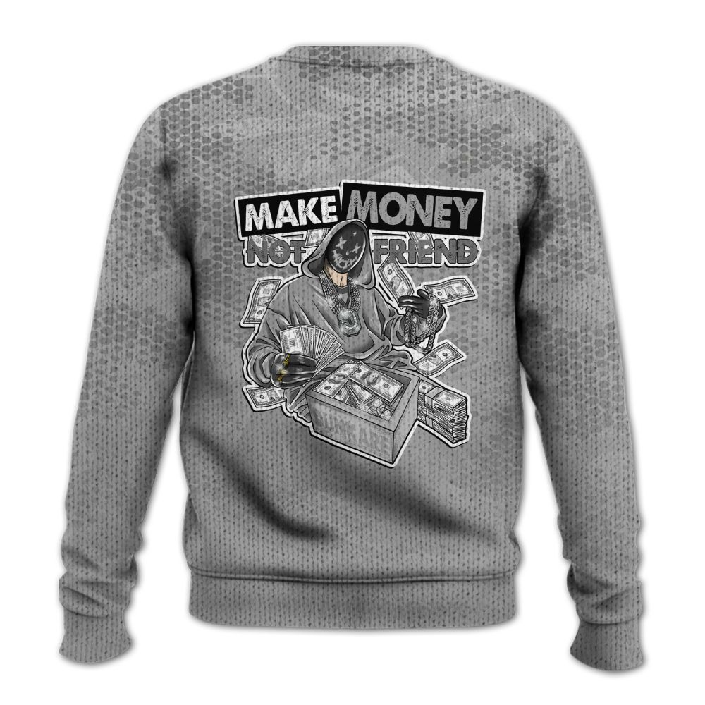 Knitted Sweater To Match Black Wolf Grey 12s - Make Moneys Unique