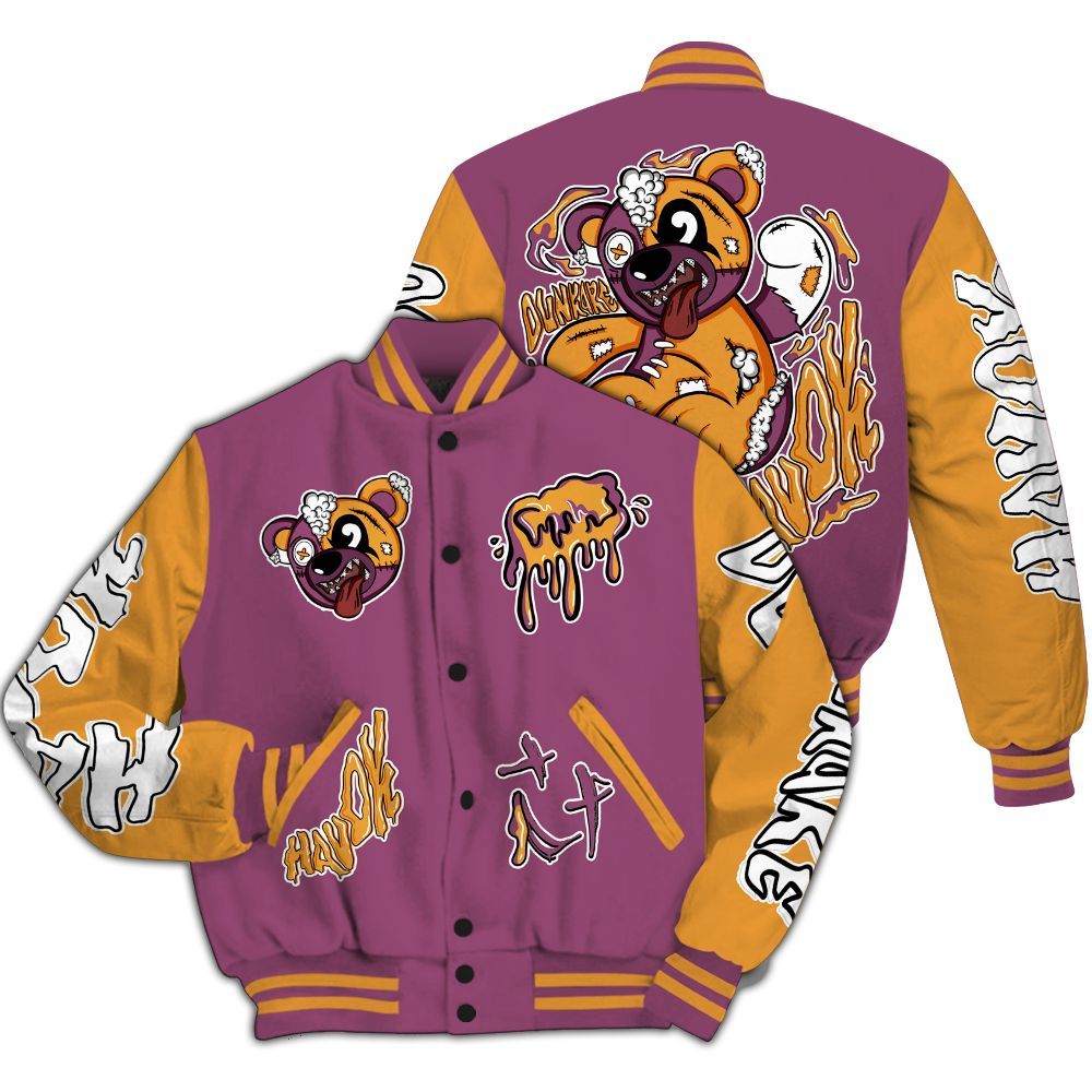 Varsity Jacket To Match High OG Brotherhood 1s - Havok Bear All Over Print