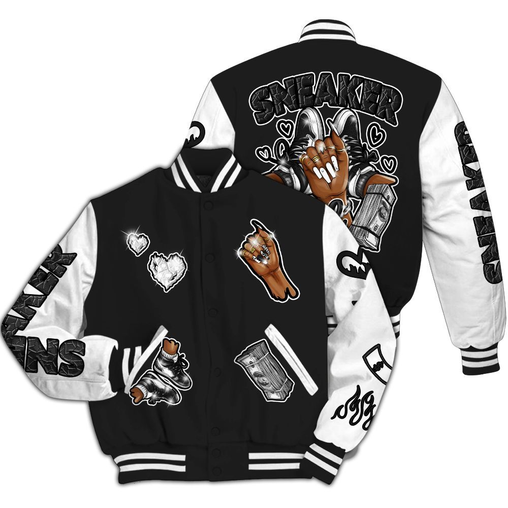 Varsity Jacket To Match Black Cat NET 4s - Sneakerz Girlz All Over Print