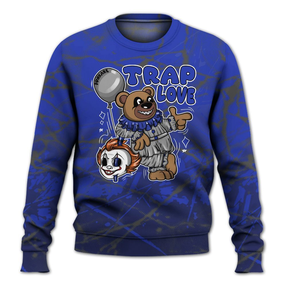 Sweatshirt To Match Air Max Plus Black Racer Blue - Trap Loves Bear Profound All Over Print