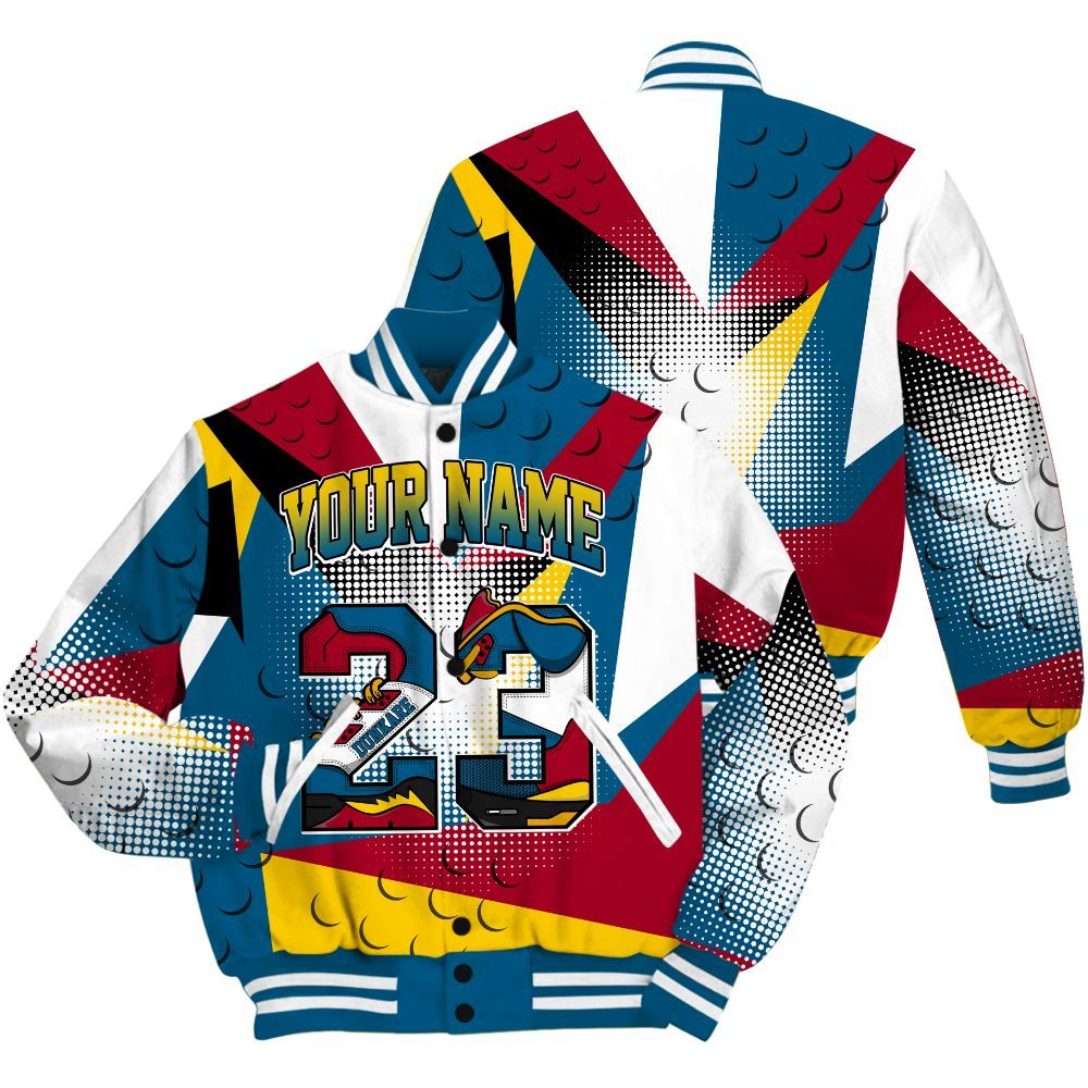 Varsity Jacket To Match GS Messy Room 4s Shirt, Poly Custom Name Number 23 5s All Over Print