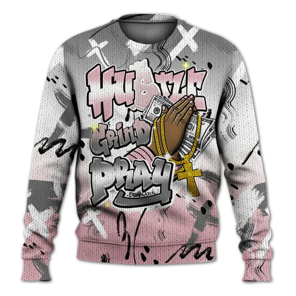 Knitted Sweater To Match Air Max DN Pink Foam - Money Hustle Grind Pray
