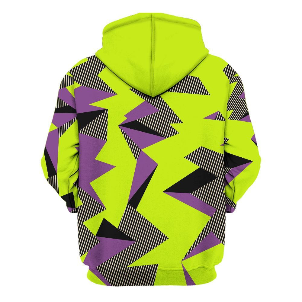Hoodie To Match GS Black Barely Volt 11s - Geometric Camouflage Pattern All Over Print