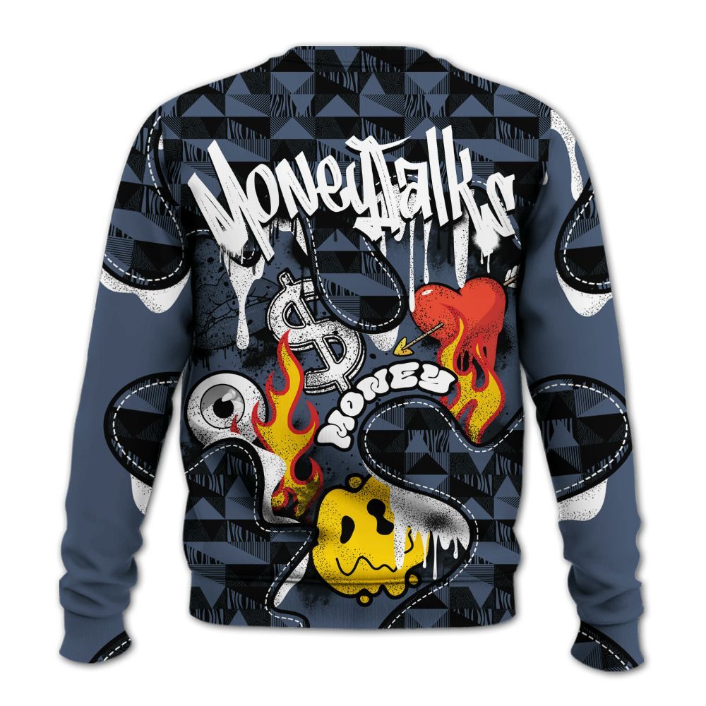 Sweatshirt To Match Low Diffused Blue 11s - 23 Smile Burning Heart All Over Print