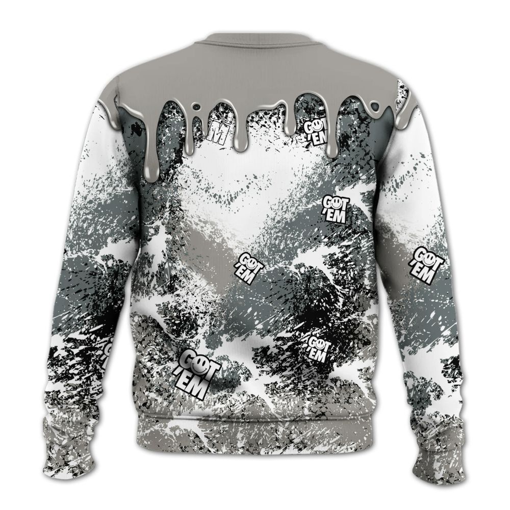 Sweatshirt To Match Cool Grey 9s - Dripping 23 Drip All Over Print