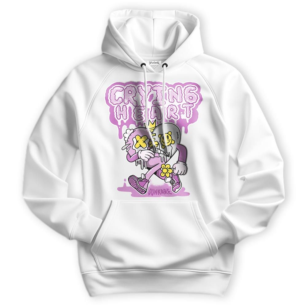 Sweatshirt To Match Hyper Violet 4s Hoodie - Crying Broken Heart Graphic Hoodie Unisex