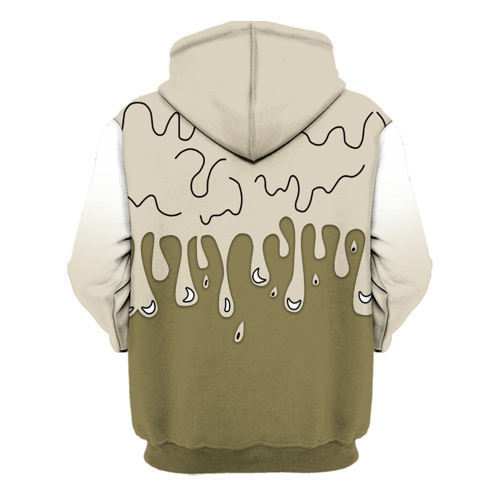 Hoodie To Match Sail Neutral Olive 6s - Snake Trust No One Drip All Over Print