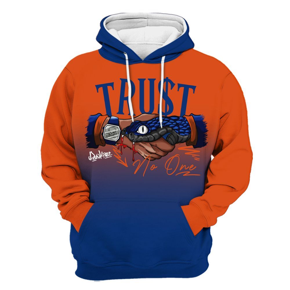 Hoodie To Match Mid Knicks 1s - Snake Trust No One Drip All Over Print