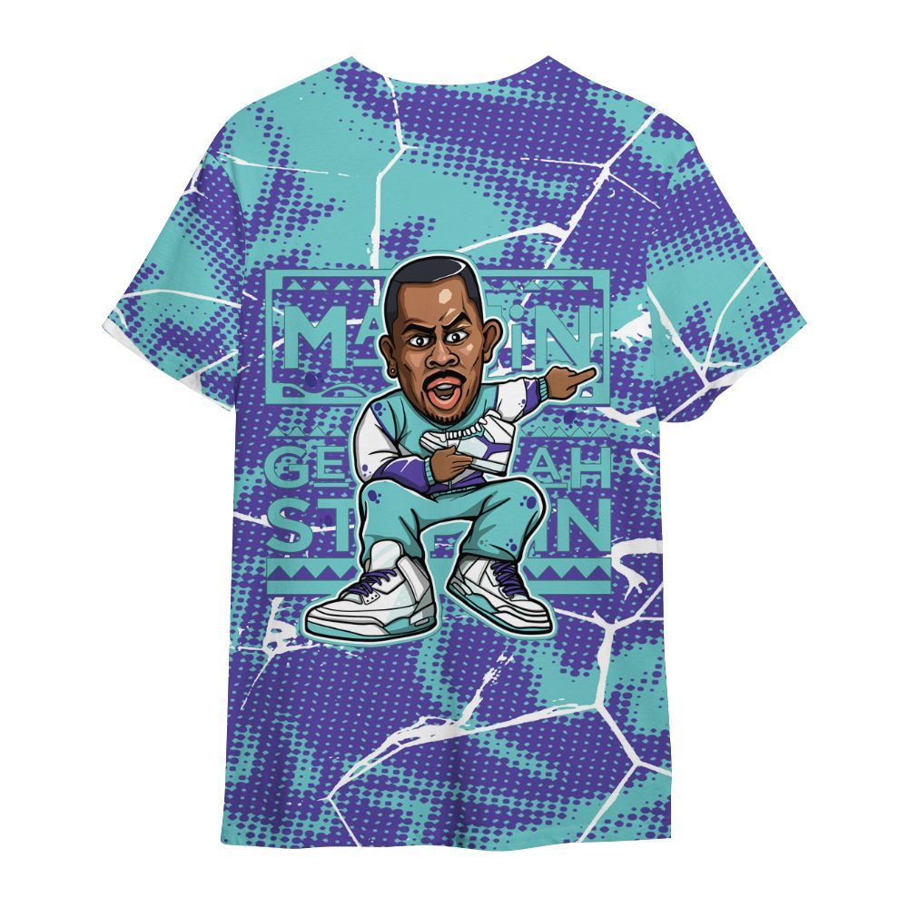 Shirt To Match Low Hornets 1s - Get Tag Sneakers Steppin' Graphic Crack All Over Print