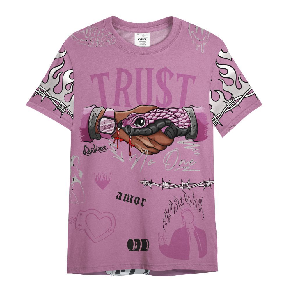 Shirt To Match Neutral Grey Black White Orchid 4s - Snake Trust No One All Over Print