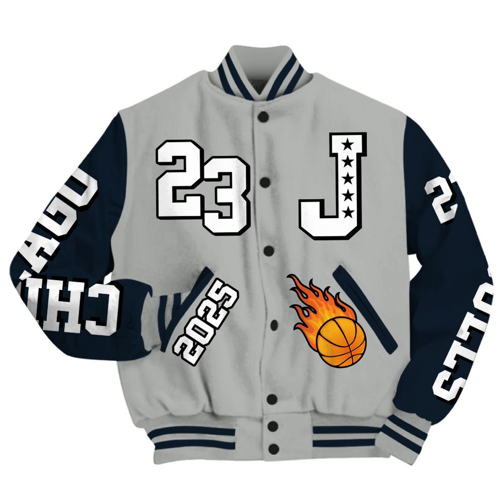 Varsity Jacket To Match Retro Georgetown 6s - Chicago 23 Basketball All Over Print