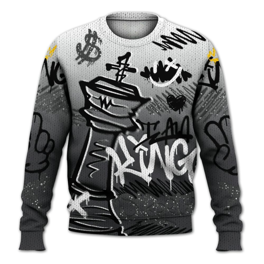 Knitted Sweater To Match Fear 4s - Street King Chess Streetwear