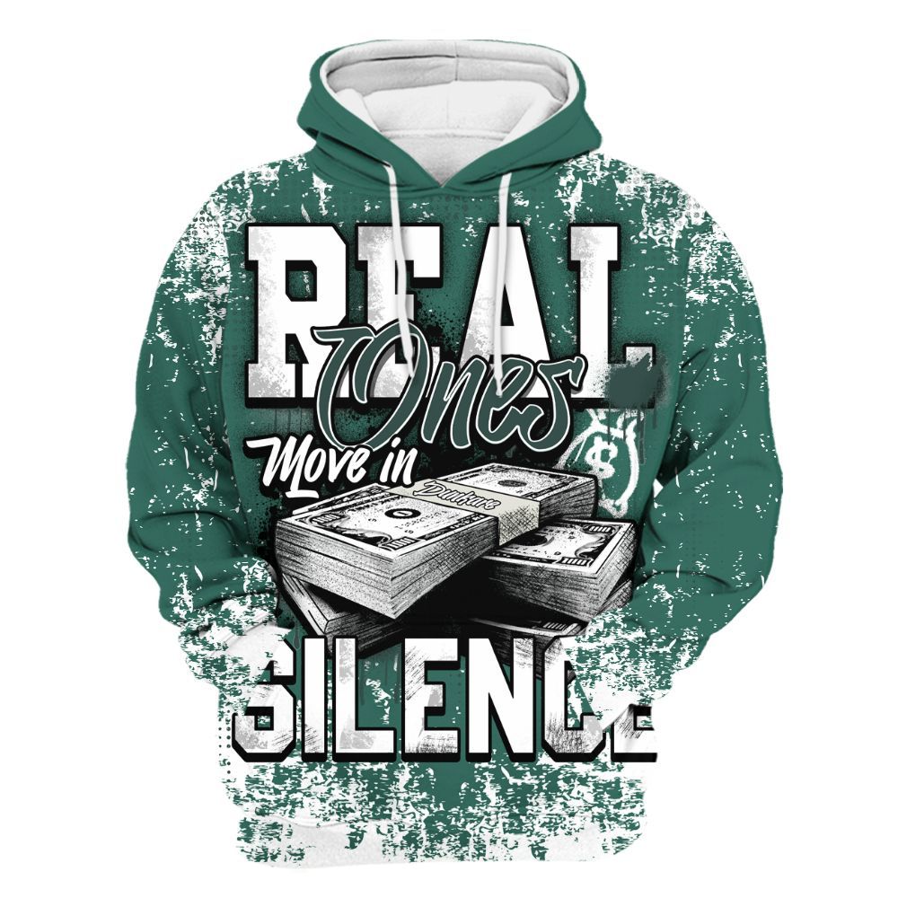 Hoodie To Match RM Oxidized Green 4s - Move In Silence Money Street Retro All Over Print