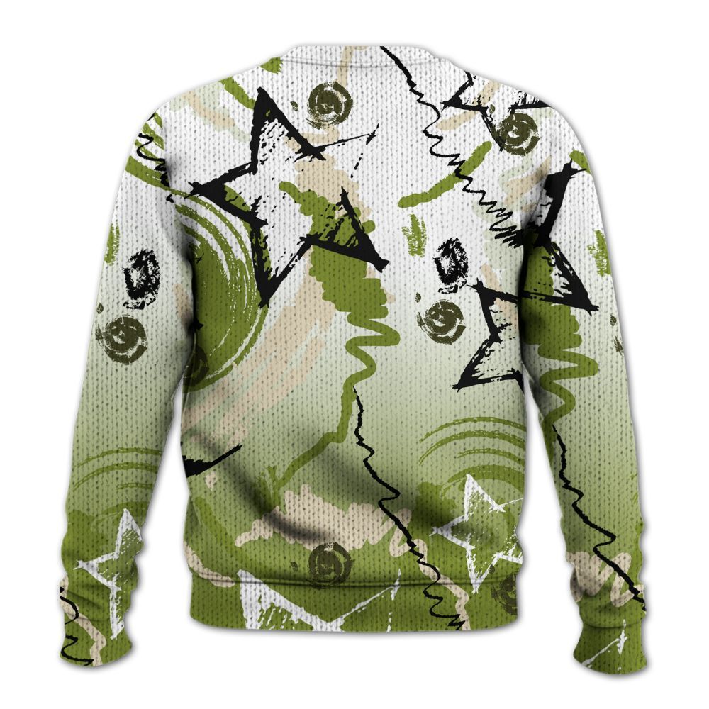 Knitted Sweater To Match SB Dunk Low Asparagus - Grind Shine Later Drip