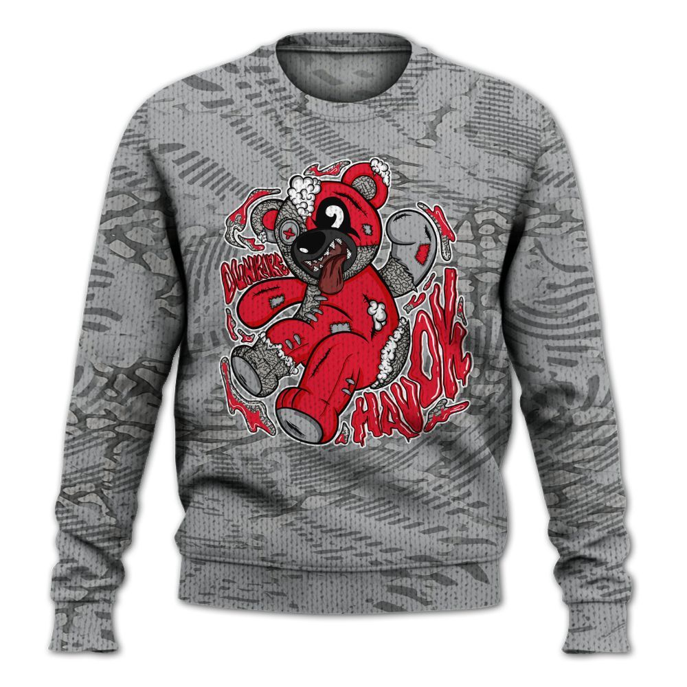 Knitted Sweater To Match Black Cement 3s - Havok Bear