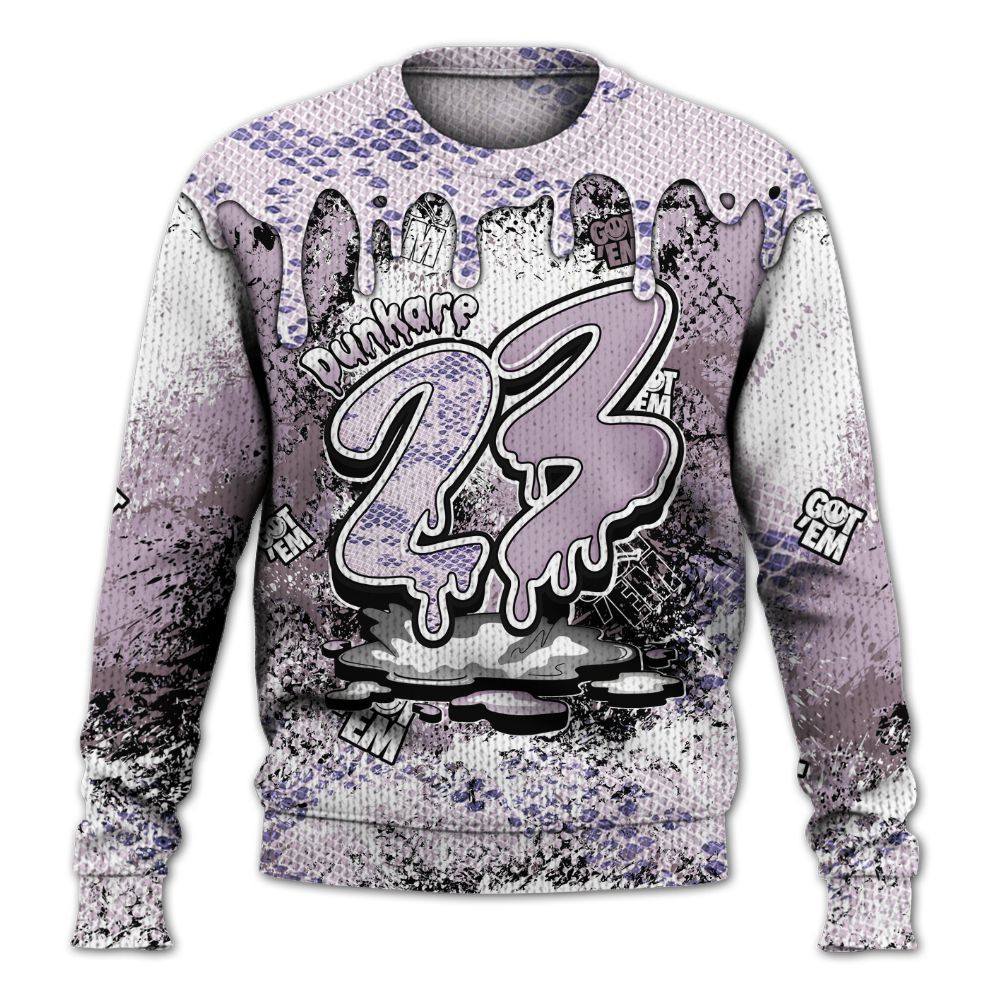 Knitted Sweater To Match Air Force 1 Low Purple Snake - Dripping 23 Drip