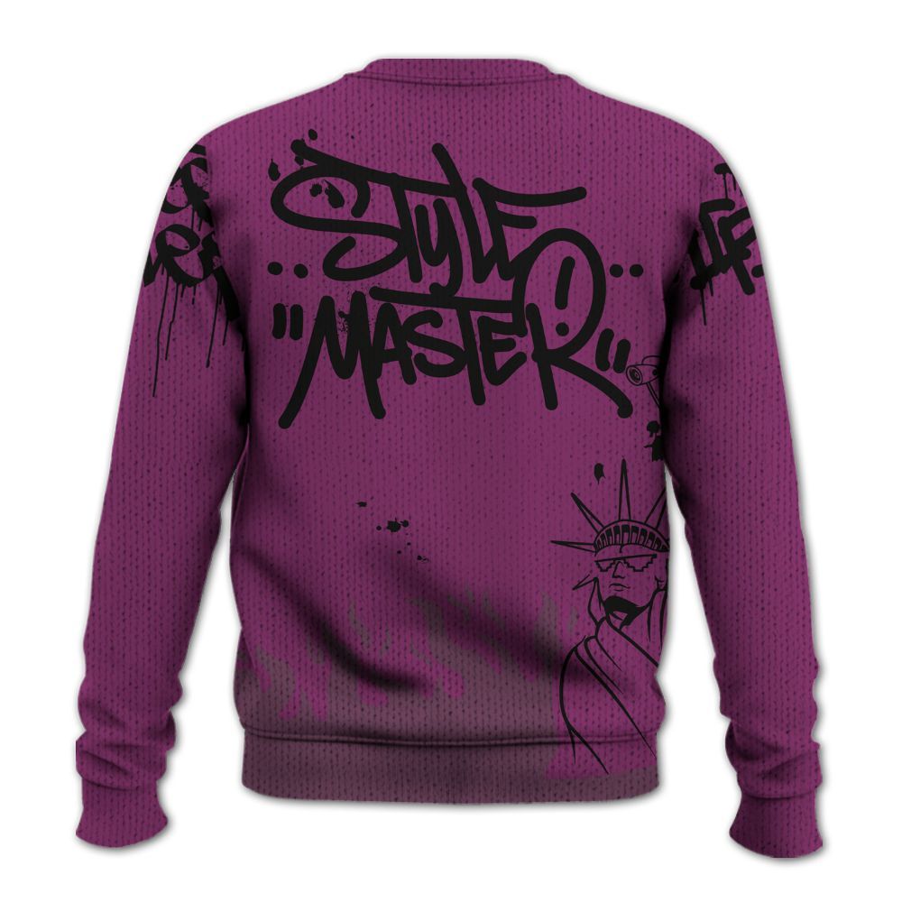 Knitted Sweater To Match Air Max Sunder Gore Tex Bold Berry - Graphic Fck Around Find Out
