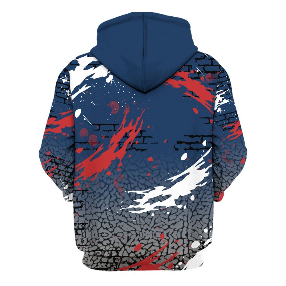 Hoodie To Match SP Sport Royal 3s - Values Of Loyalty Drip All Over Print