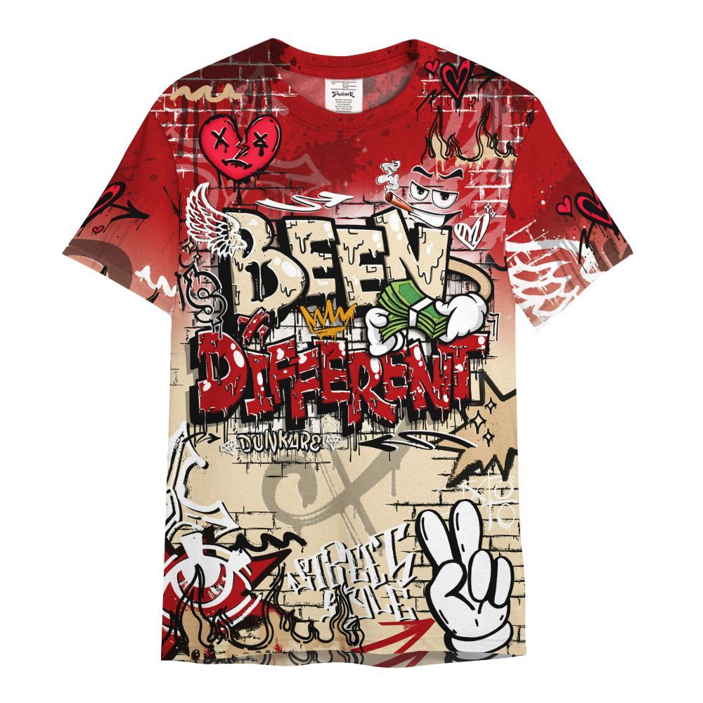 Shirt To Match Dunk Low Strawberry Waffle - Been Dif2erent Drip Graffiti All Over Print