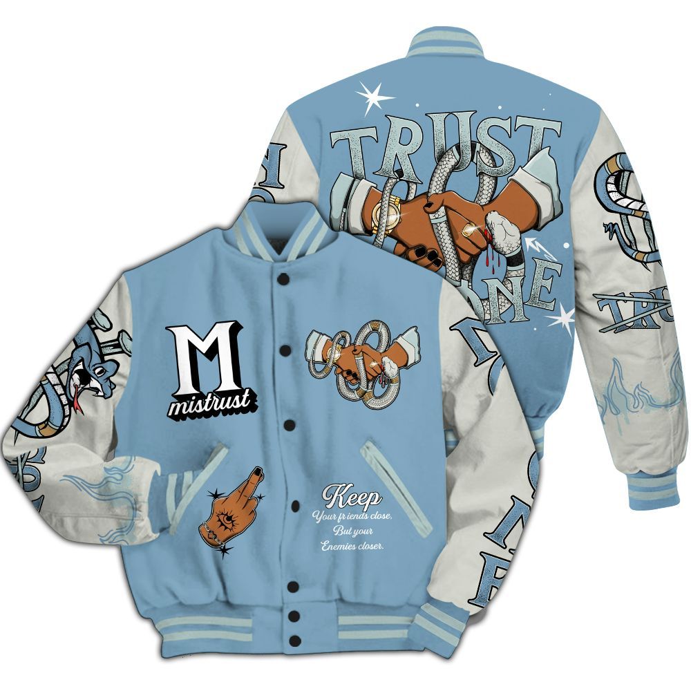 Varsity Jacket To Match Denim Worn Blue 2025 4s - Trust No One Snake-Bite Street Style All Over Print
