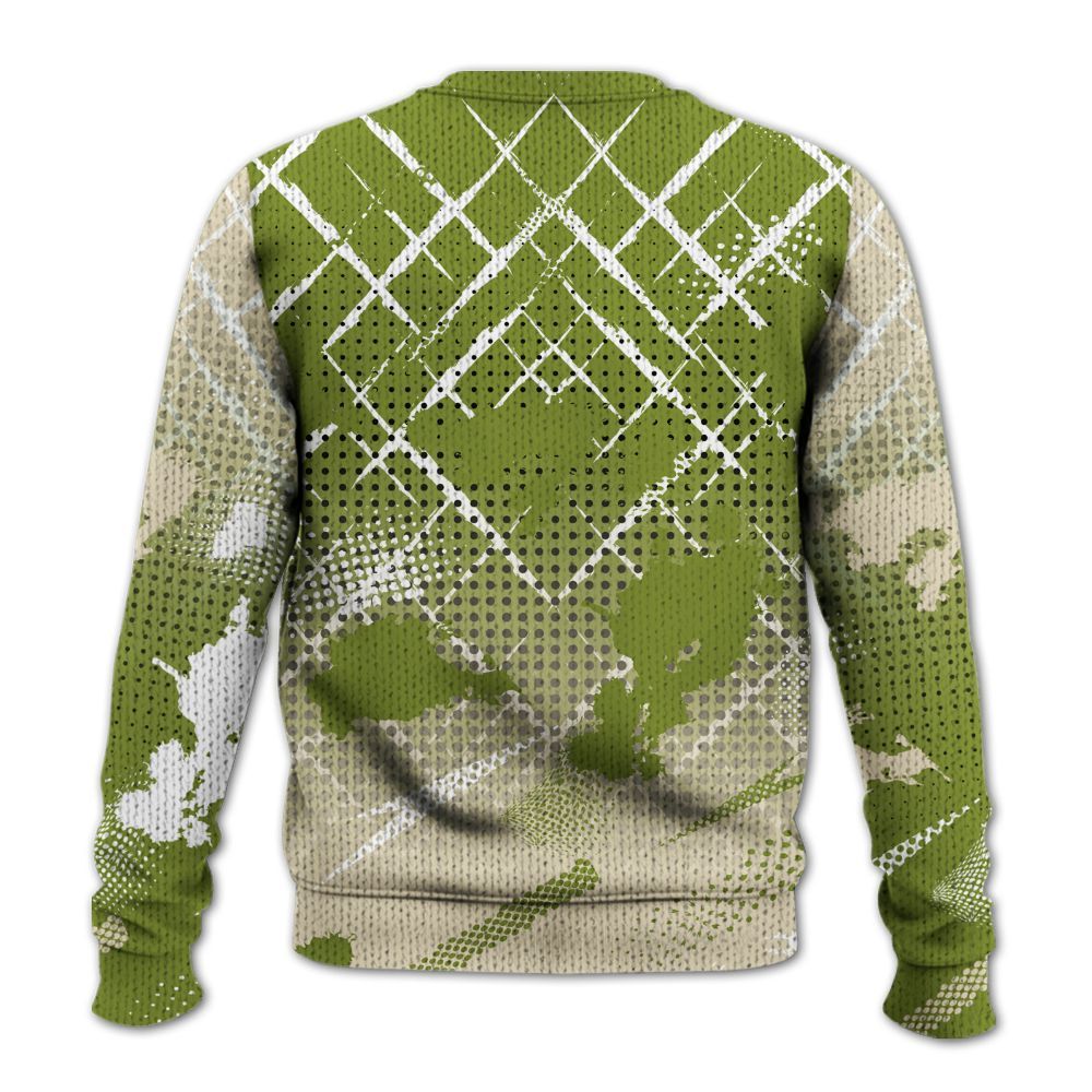 Knitted Sweater To Match SB Dunk Low Asparagus - Halftone Stand Business Dripping