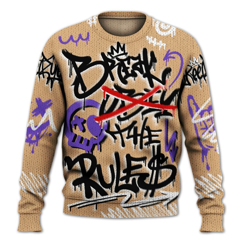 Knitted Sweater To Match SE Afrobeats 7s - Break Rules Streetwear