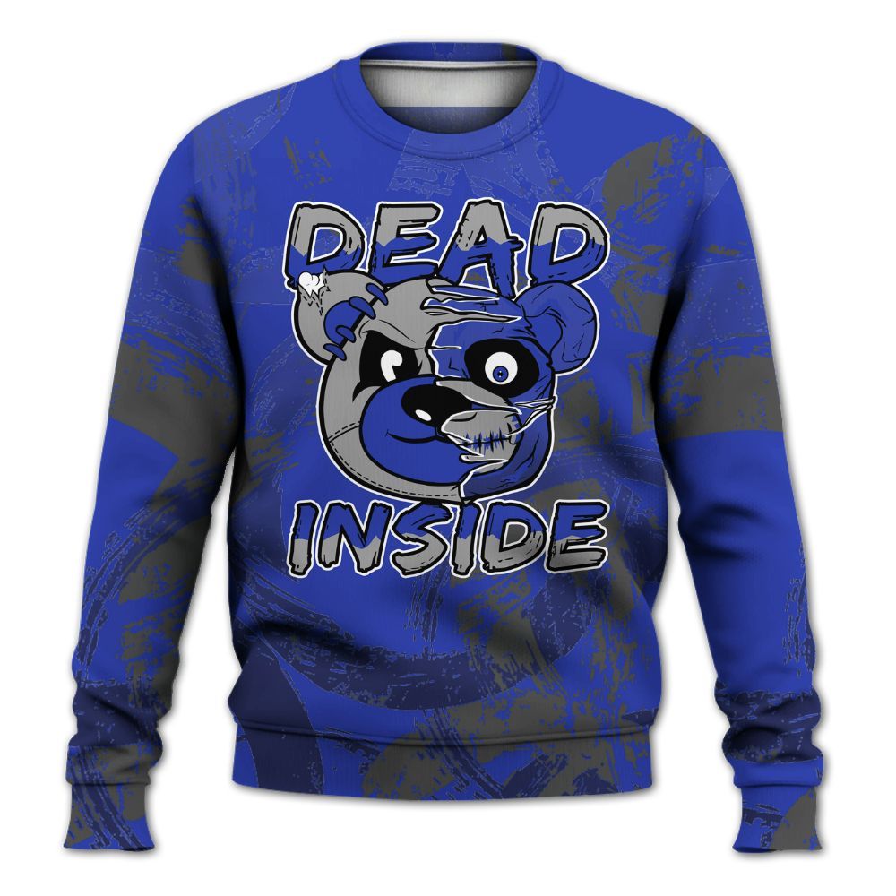 Sweatshirt To Match Air Max Plus Black Racer Blue - Lifeless Bear Circle Slpash All Over Print