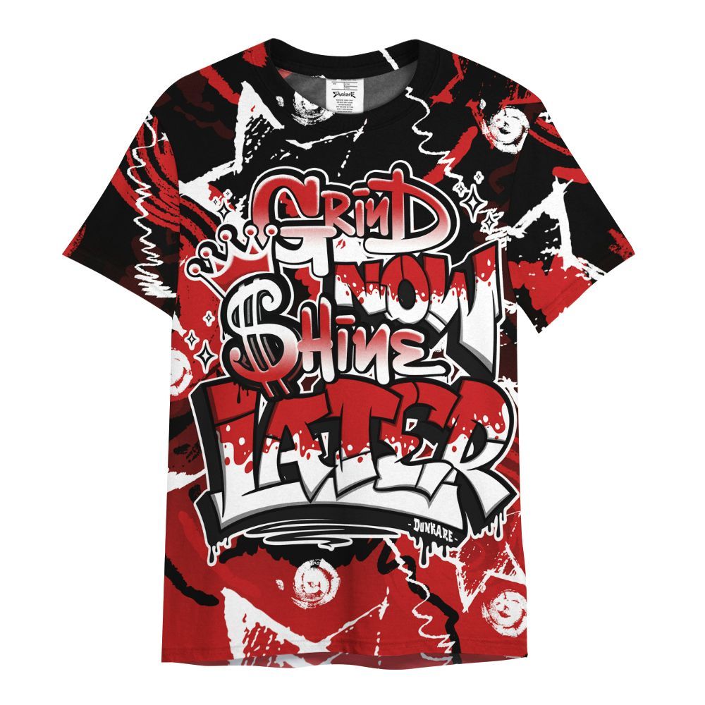 Shirt To Match Bred Reimagined 4s - Grind Shine Later Drip All Over Print