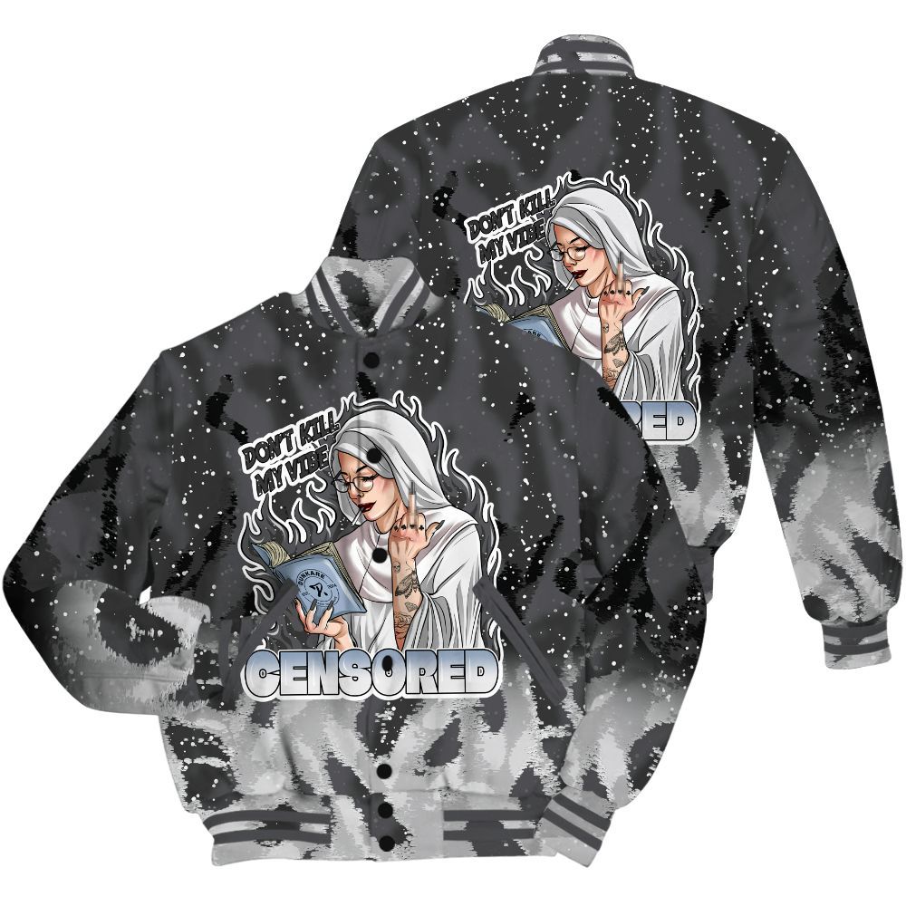 Varsity Jacket To Match Reverse Black White 6s Shirt - Censoredz Burn All Over Print