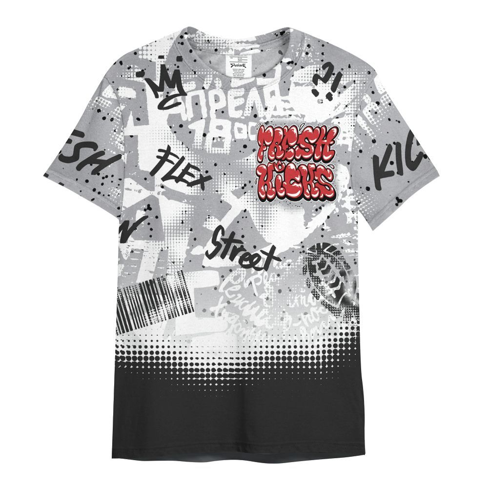 Shirt To Match White Cement 4s - Fresh Kicks Bear Grunge All Over Print