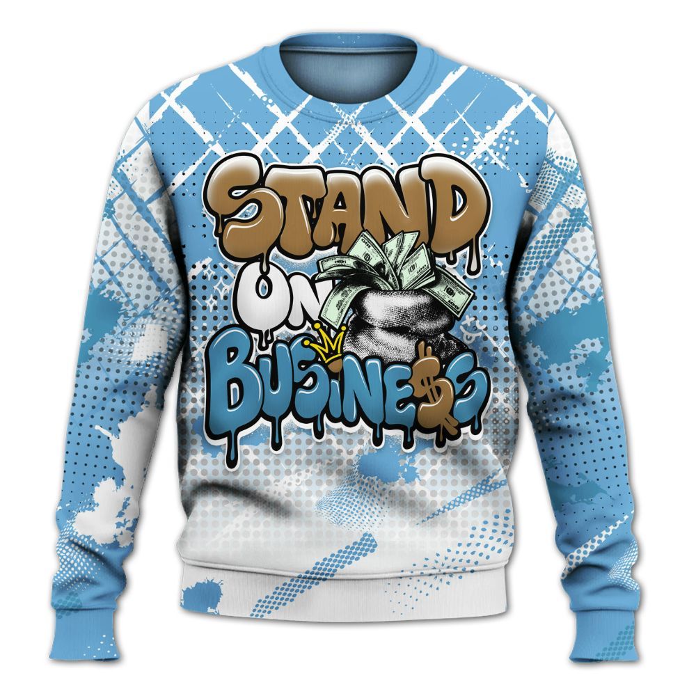 Sweatshirt To Match SB Dunk Low University Blue - Halftone Stand Business Dripping All Over Print