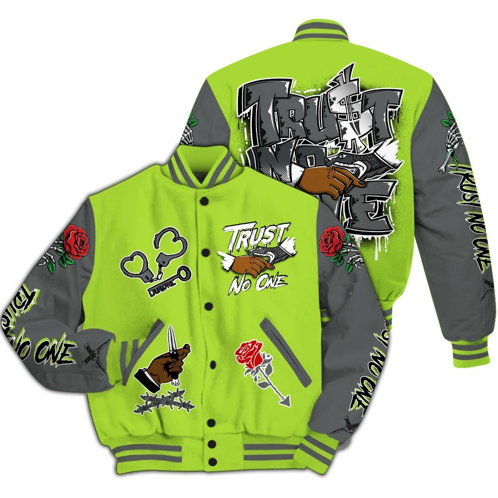 Varsity Jacket To Match Air Max 95 Neon - Trust No One Dripping All Over Print