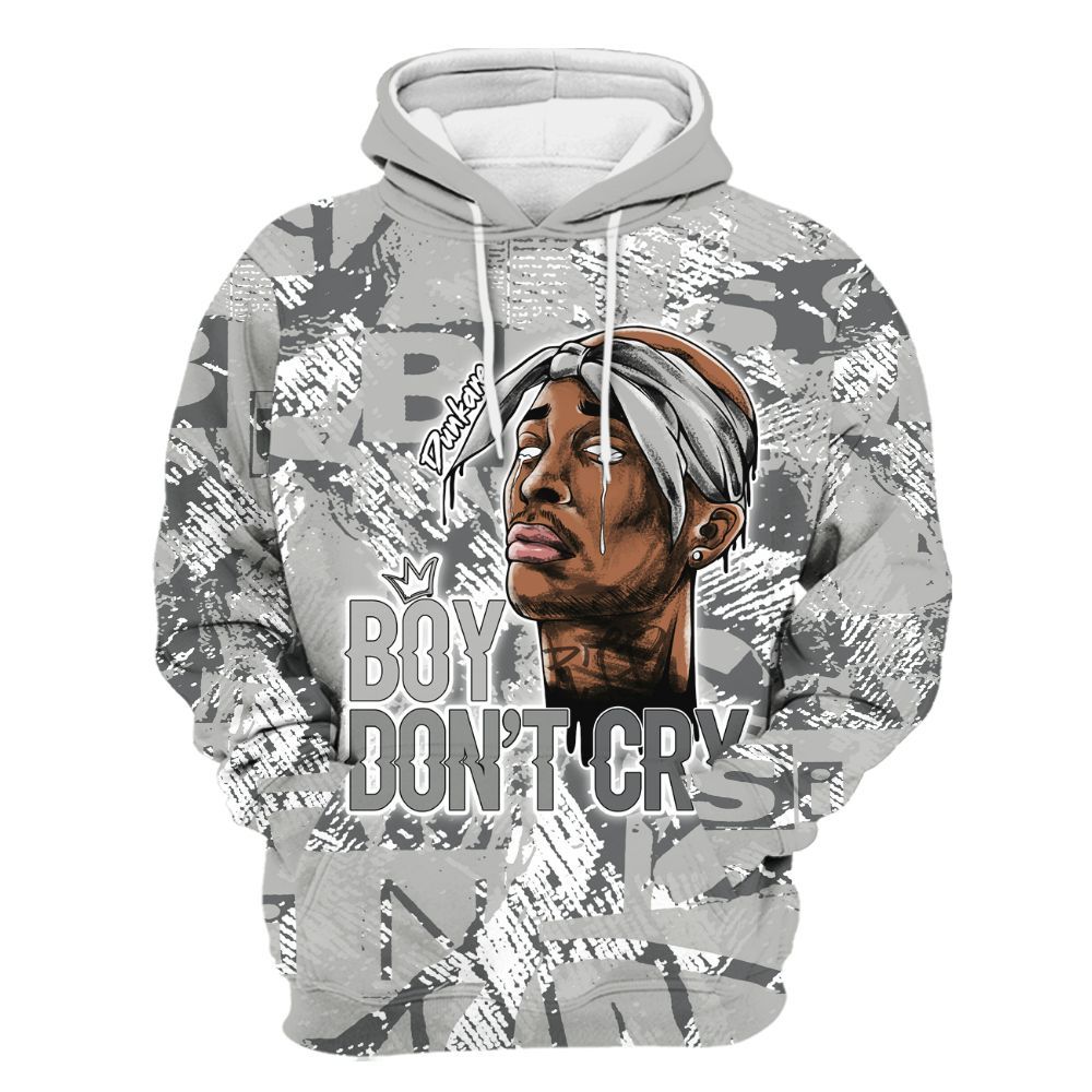 Hoodie To Match Paris Cement Grey 4s - Boiz Ain't Cry Unique Abstract All Over Print