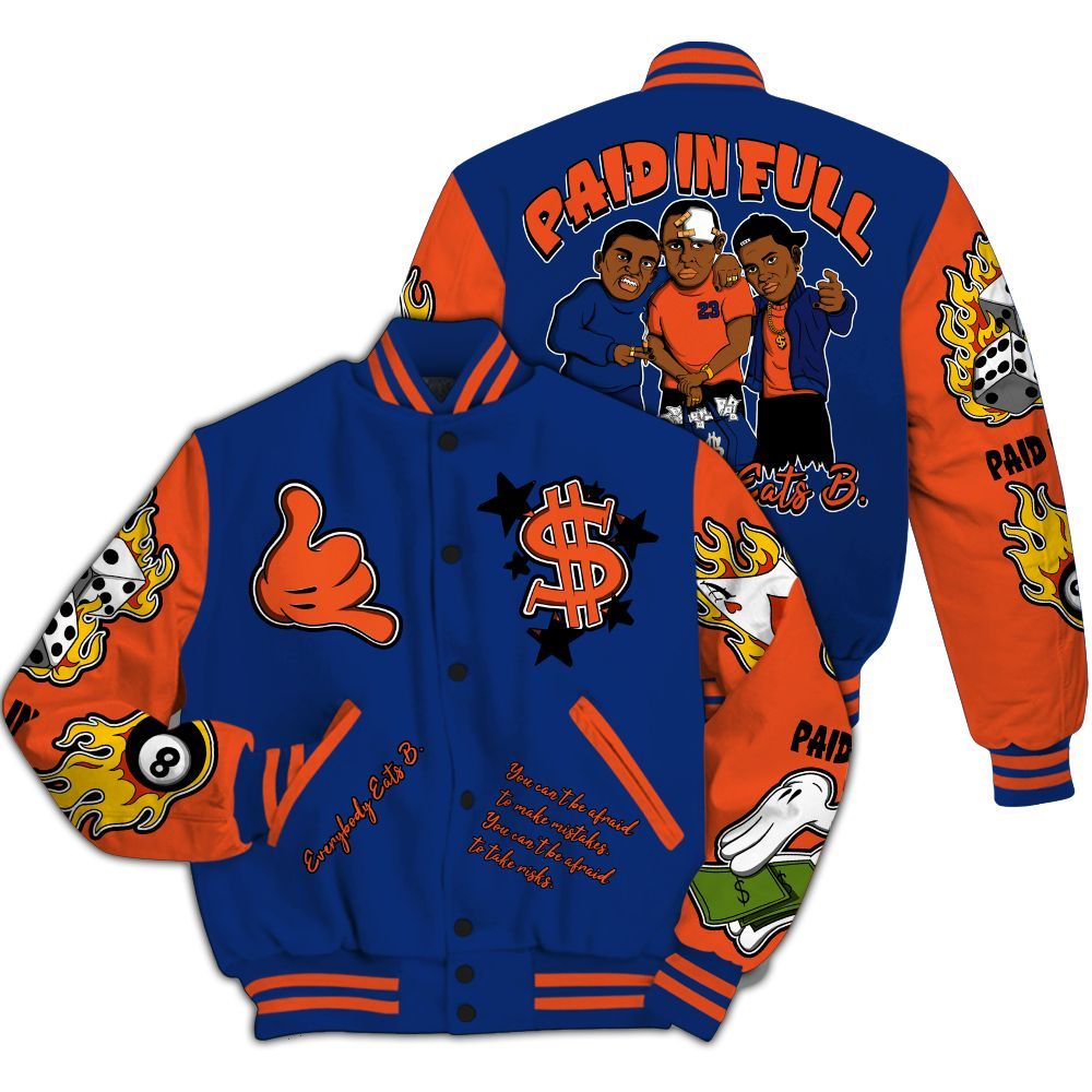 Varsity Jacket To Match Suede GS League - Everybody Paid In Full Graphic All Over Print