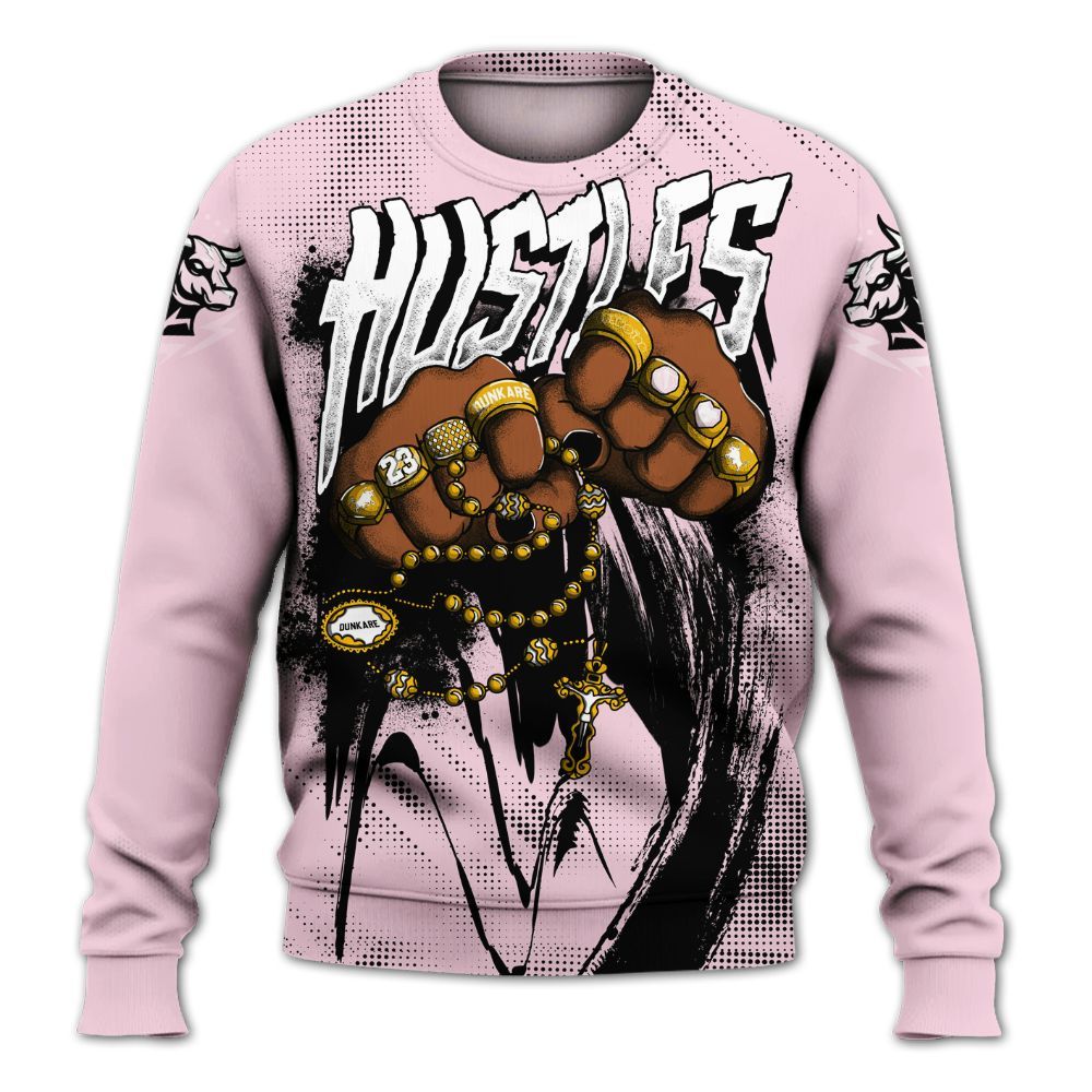 Sweatshirt To Match Orchid 4s - Hustle Make Money All Over Print