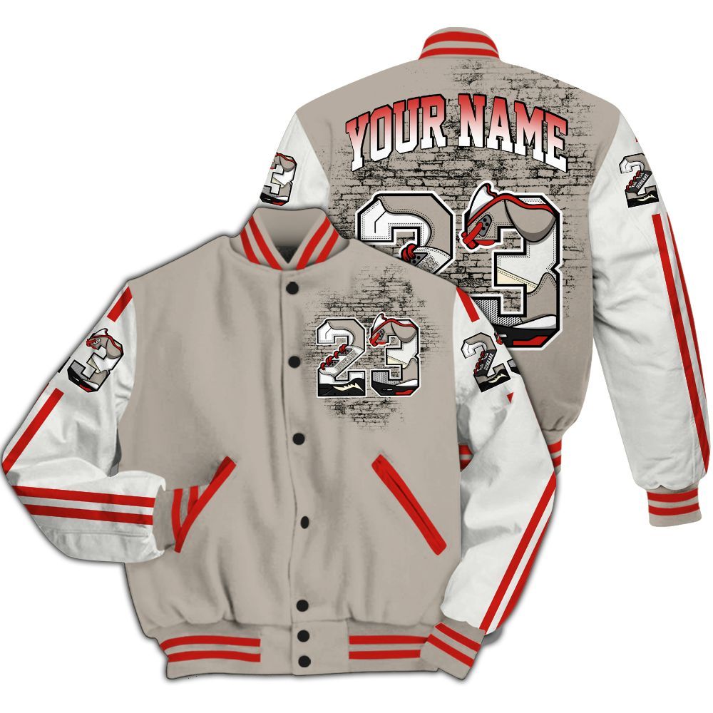 Varsity Jacket To Match Low OG Phantom 1s - Custom Name Number 23 5s All Over Print