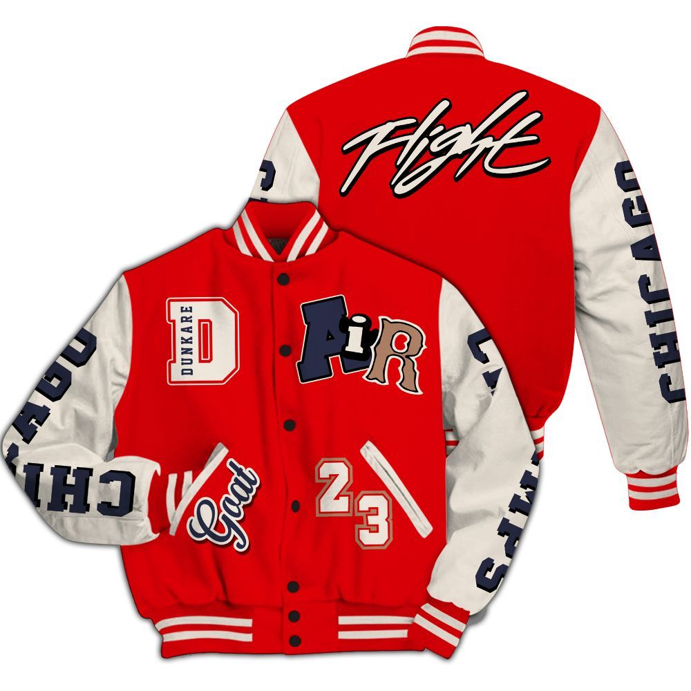 Varsity Jacket To Match Low OG Howard University 1s - AIR Number 23 GOAT All Over Print
