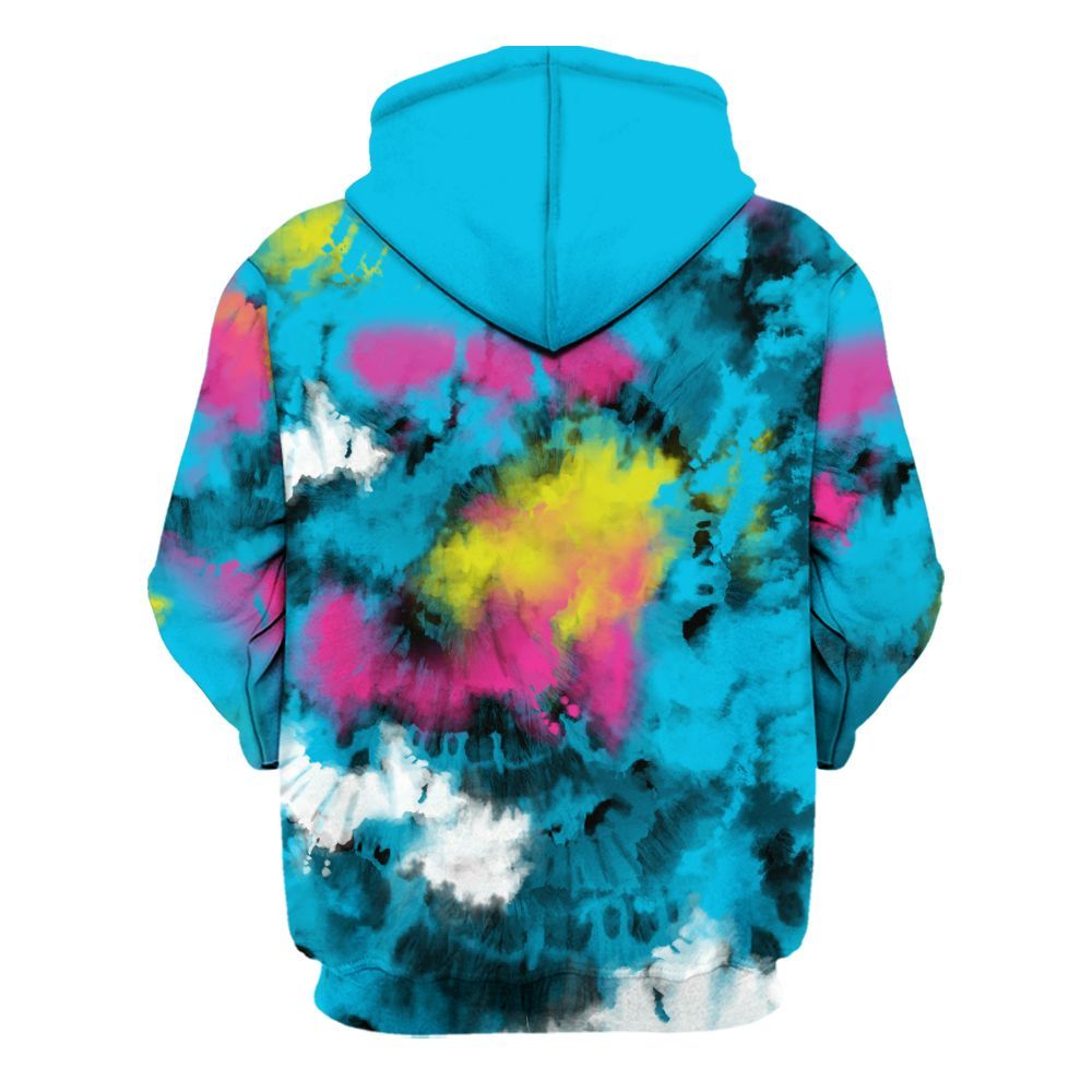 Hoodie To Match Tokyo Nights Stewie 3s - God Blessed Tie Dye All Over Print