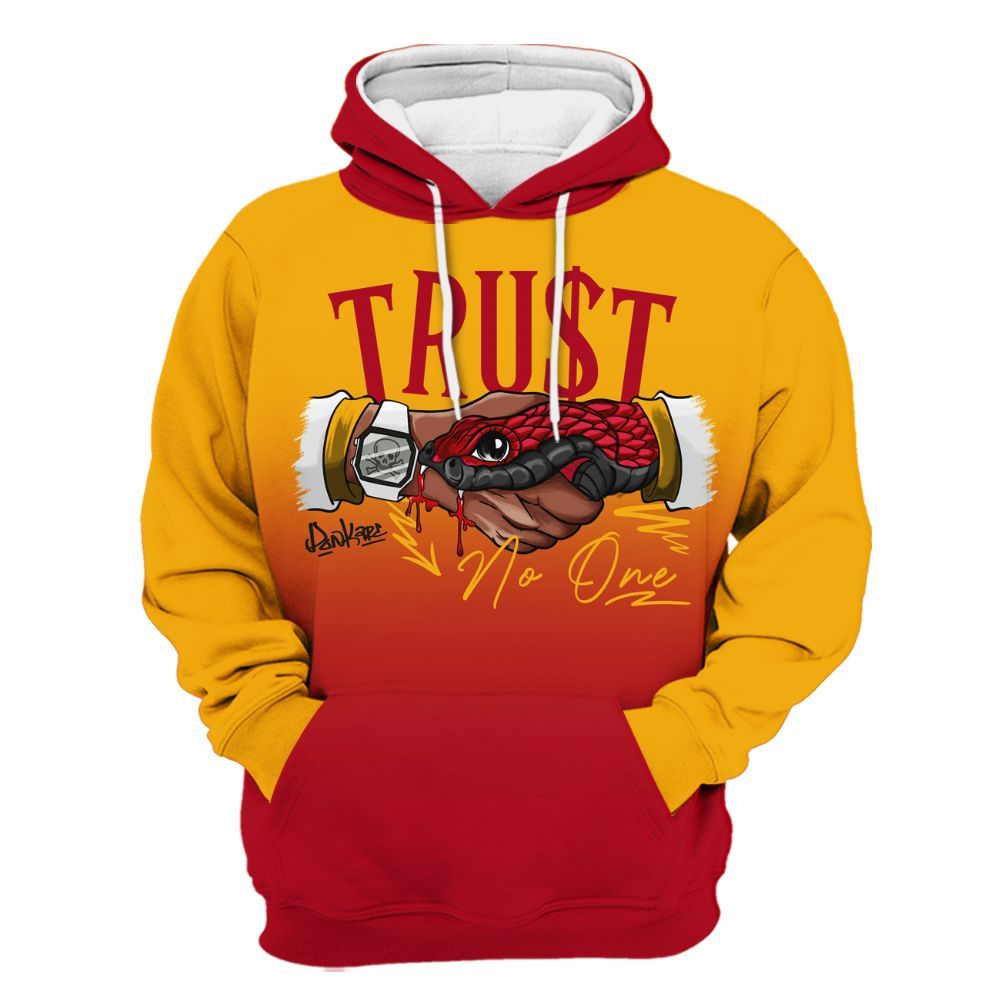 Hoodie To Match Cardinal 7s - Snake Trust No One Drip All Over Print